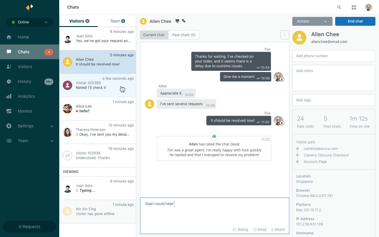 zendesk chat for mac